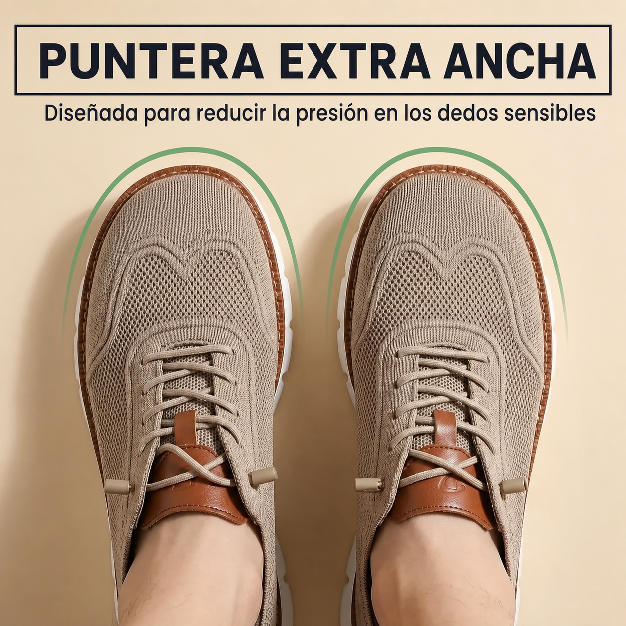 Zapatillas Comfy Stride — Cómodas Sin Manos, Puntera Extra Ancha