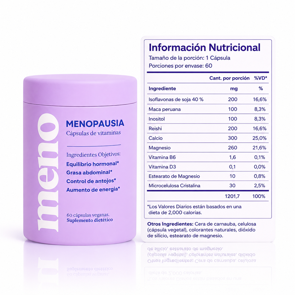 MENO l Cápsulas Adelgazantes Menopausia | 50% OFF